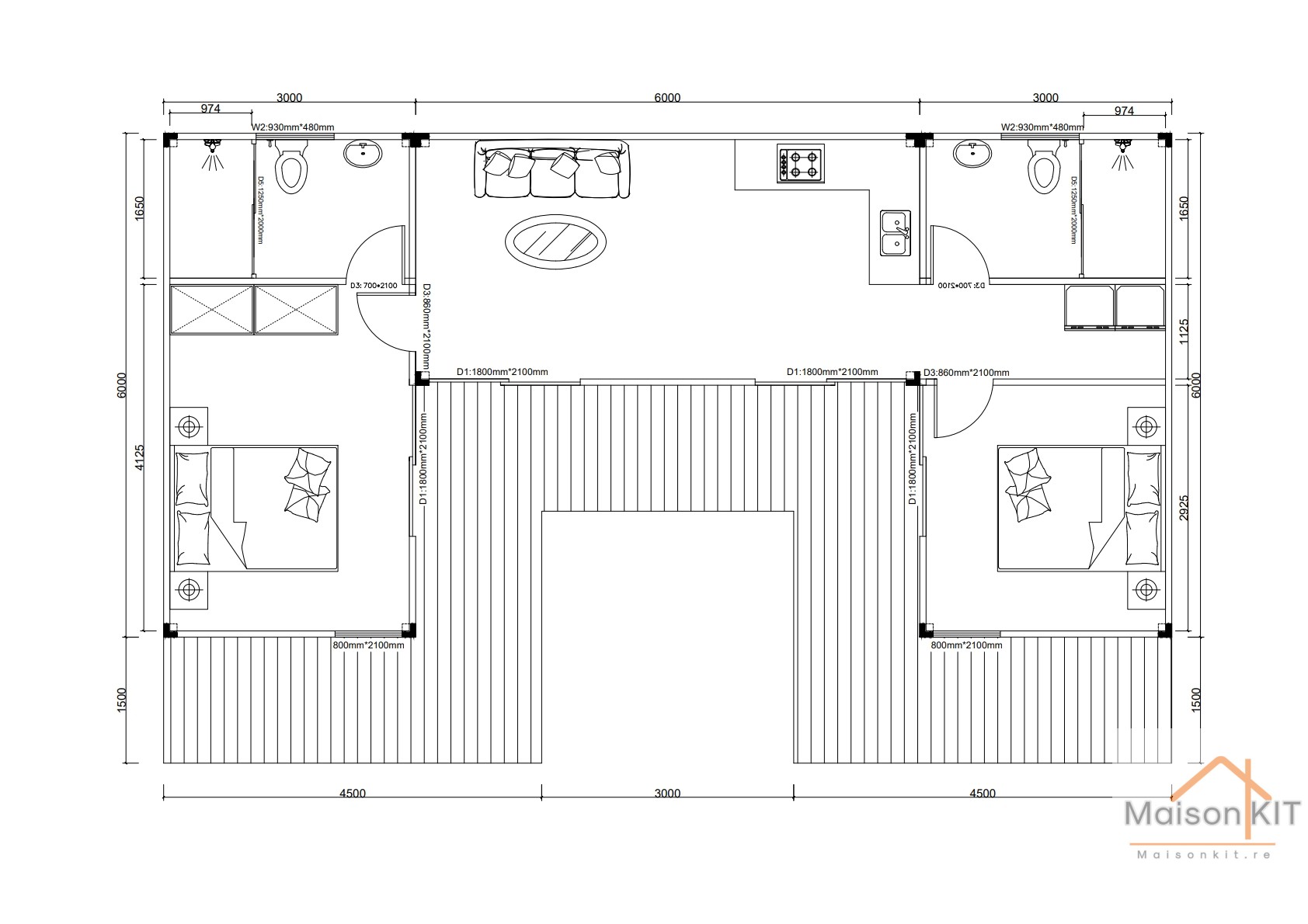 Le Badamier 53,5 m² + TERRASSES = 31,5 m² – Image 2